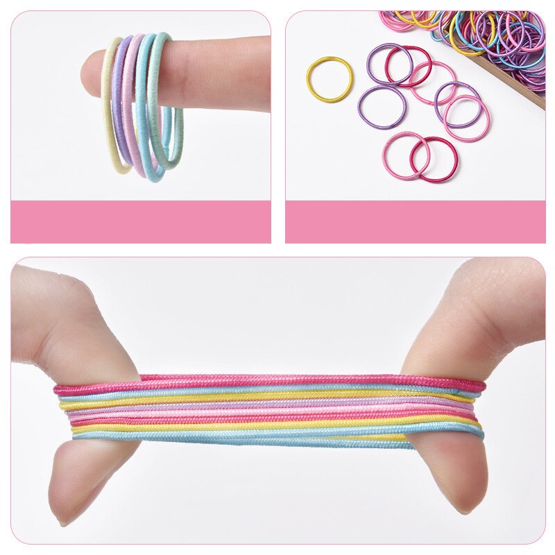 Kinderen Rubber Haarband Niet-Wegwerp Haarband Boxed Baby Kleine Nummer Meisjes Haarband Meisje Haar Accessoires Hoofdtooi