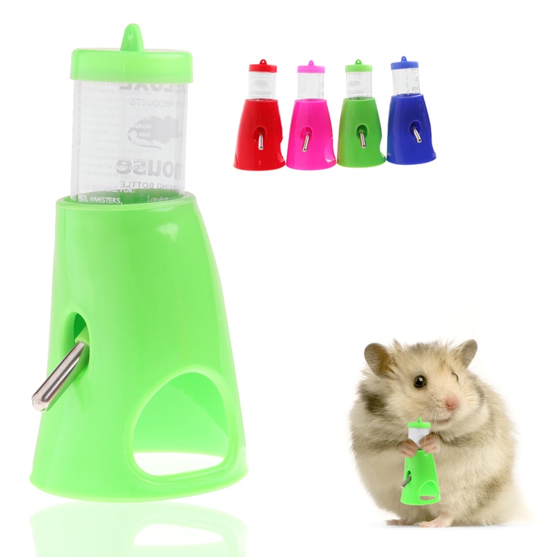 1 Pc 80 Ml Pet Water Dispenser 2 In 1 Hamster Waterfles Hond Feeders Met Base Hut Kleine Huisdier nest
