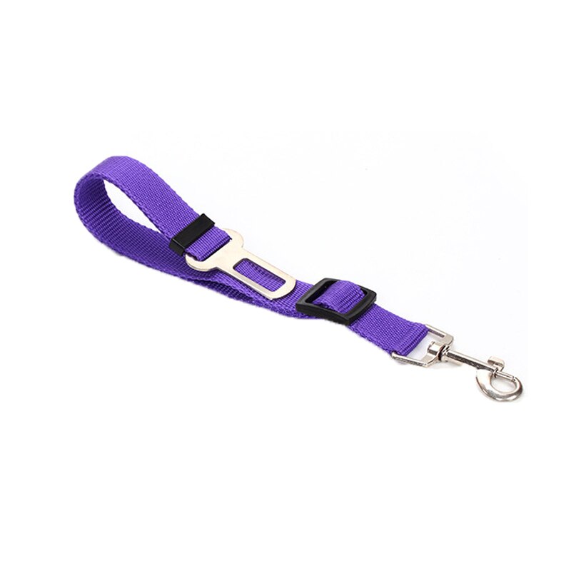 Verstelbare Hond Kat Autogordel Huisdier Autogordel Leash Voor Honden Reizen Tractie Kraag Harness Hondenriem Clip huisdier Product: purple