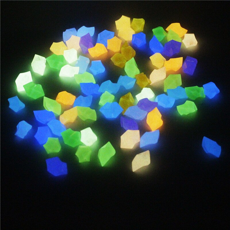 50Pcs Glow In The Dark Tuin Steentjes Glow Stones Rocks Voor Loopbruggen Tuinpad Patio Gazon Yard Decor Lichtgevende stenen Jardin