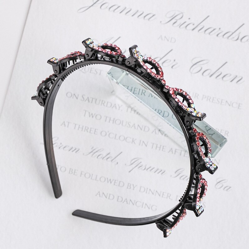 Crystal Unisex Alice Haarband Hoofdband Mannen Vrouwen Sport Haarband Hoepel Dubbele Pony Kapsel Haarspeld Hiar Accessoire: 04