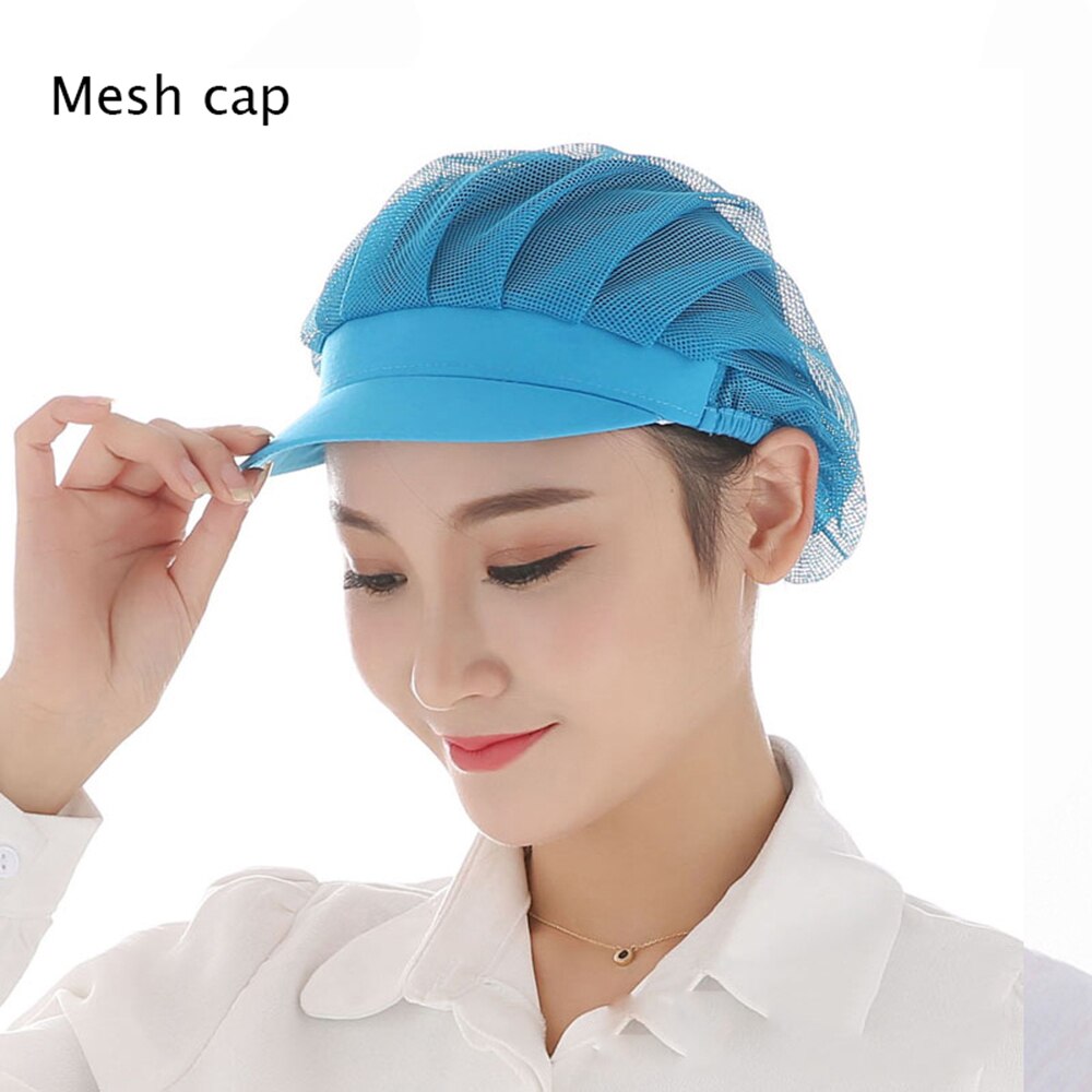 Food caps Adjustable net caps breathable sanitary dust cap men and women workshop canteen hat chef hat breathable mesh: Photo4