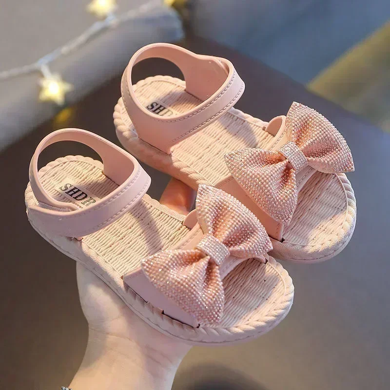 Chaussures d'été pour filles, sandales de plage à l'offre elles souples, polyvalentes, solides, style coréen