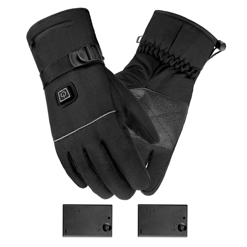 Motorcycle Gloves Waterproof Heated Guantes Moto Touch Screen Battery Powered Motorbike Racing Riding Gloves Winter: Glow Battery Box
