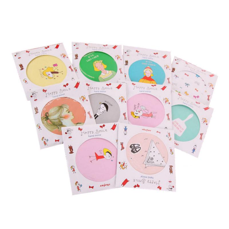 Mini Makeup Compact Pocket Floral Mirror Portable Make Up Mirror Girls Cosmetic Mirrors For