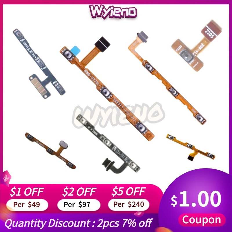 Novaphobat para Meizu M3 Note M681H M681Q/L681h encendido apagado volumen arriba abajo interruptor tecla flex cable reemplazo + seguimiento