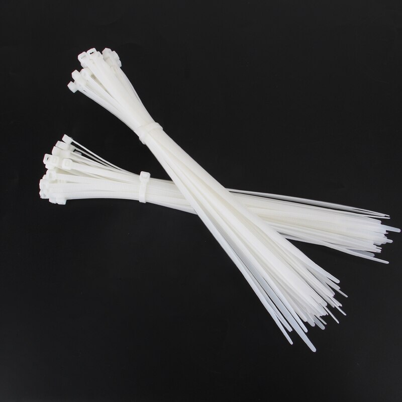 Plast nylon buntband 100 st 5 x 120 5 x 150 5 x 180 självlåsande rem dragkedja kabelklämma fast buntband 100 st