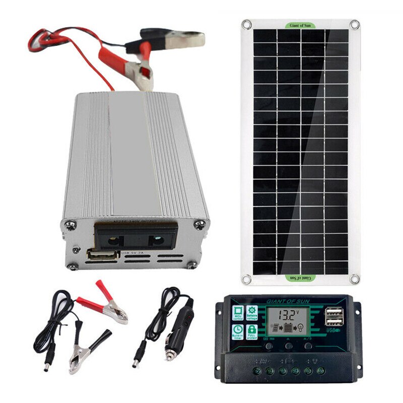 200W Solar Panel Kit 12V to 220V Battery Charger RV Travel Trailer Camper Van with 100A Controller