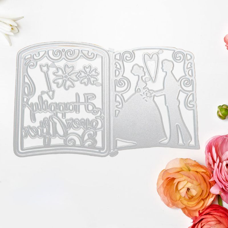 Kunsthåndværk diy romantisk bryllup skæreform metal skære stencils til stempel