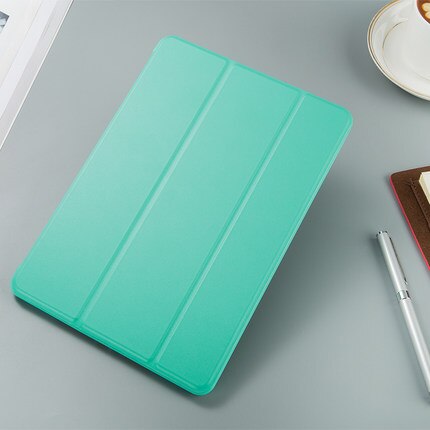 Funda huawei mediapad  m5 lite 10.1 bah 2-w19 bah 2-l09 magnetiskt läderfodral flip cover tabletfodral kickstand folio coque: Mintgrön