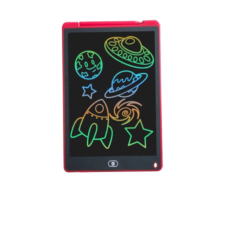12 inch Drawing Board LCD Screen Writing Tablet Digital Graphic Drawing Tablet Handwriting Pad Pen color writing board for kids: Multi color red