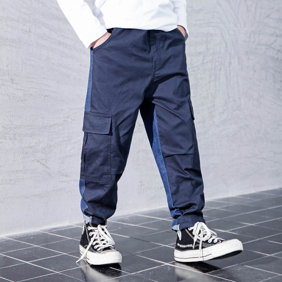 Jeans Boy Patchwork Boys Jeans Pants Spring Autumn Children Jeans Casual Style Clothes For Boys 6 8 10 12 14: 5