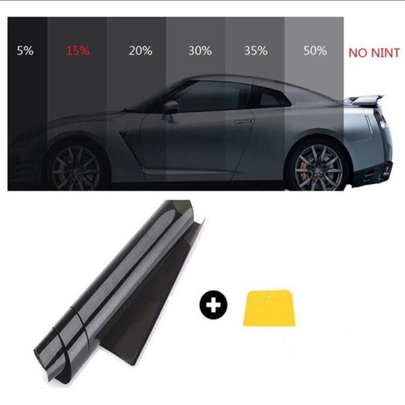 Auto Seite Fenster Hause Glas Mit Schaber dunkel Schwarz Auto Fenster Tönung Film Rolle Glas Autos Auto Solar- Schutz Sommer