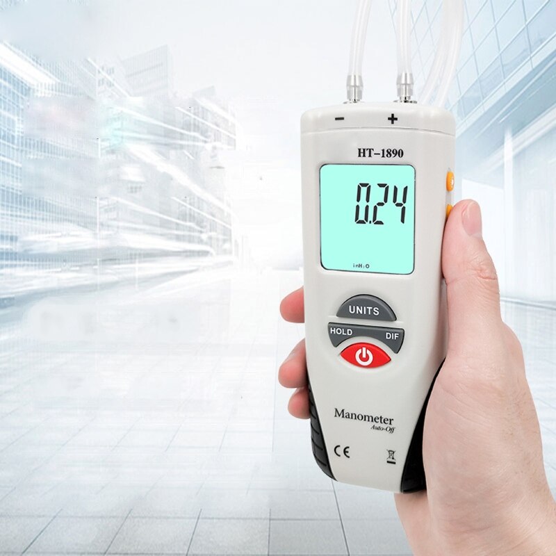 Manometer Inlet Port HT-1890 Digital Manometer, Dual Port Air Pressure ... – Grandado