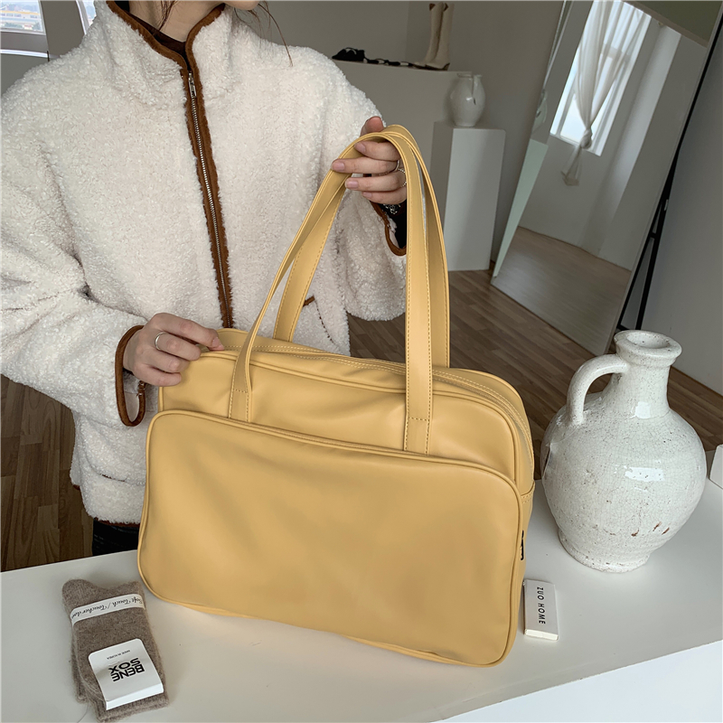 Large Capacity Women Business Trip Shoulder Bags Ladies Handbags PU Leather Female Simple Daily Casual Tote