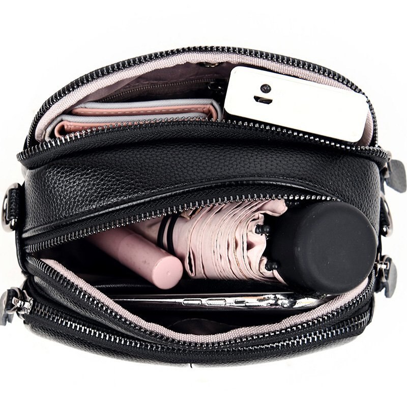 Casual zachte leren kleine schoudertassen voor vrouwen eenvoudige dames crossbody tas merk handtassen