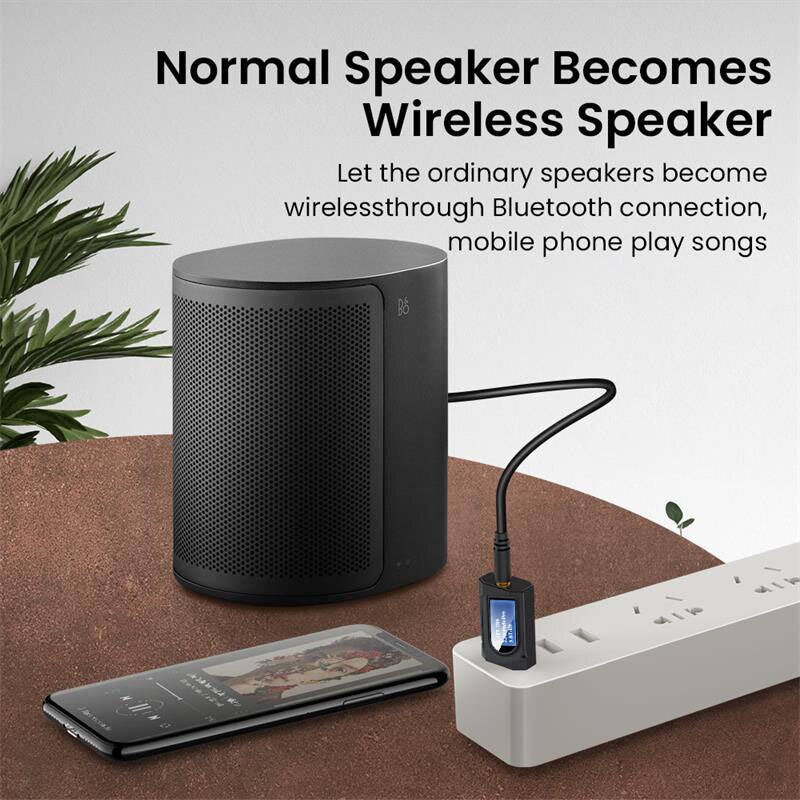 Bluetooth-compatible USB 5.0 Adapter Receiver Transmitter With 3.5mm Audio Cable For PC Car Computer Laptop Printer Data Dongle