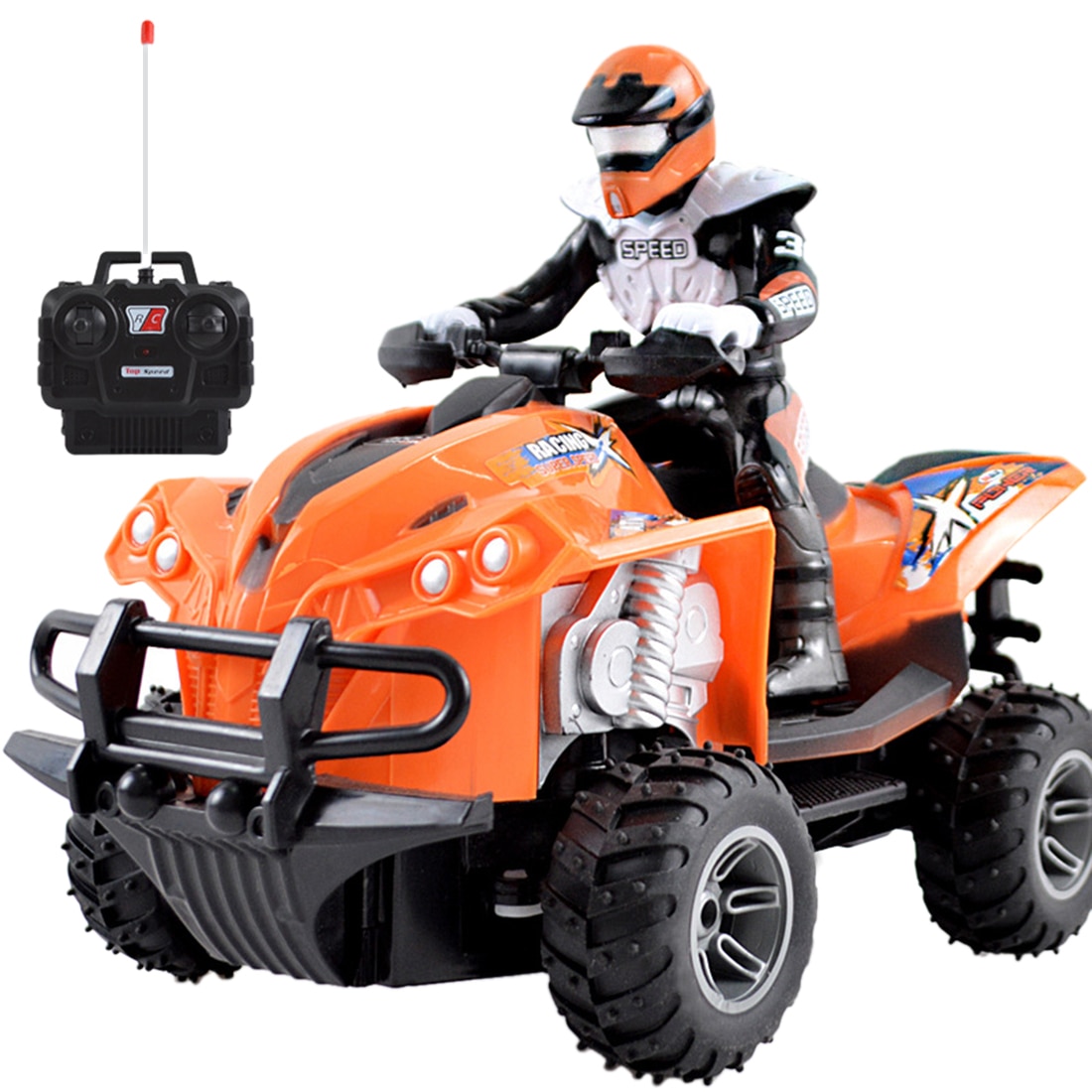 Lapset pojat lelu kaukosäädin lelut motocross poika tyttö nelipyöräinen rc moottoripyörä siisti lelu auto lelut & harrastukset eu pistoke oranssi: Oranssi