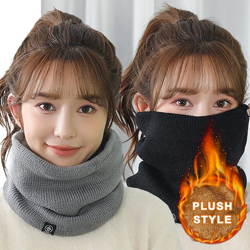 Soft Knitted Neck Warmer Sport Scarf Women Men Fac... – Grandado