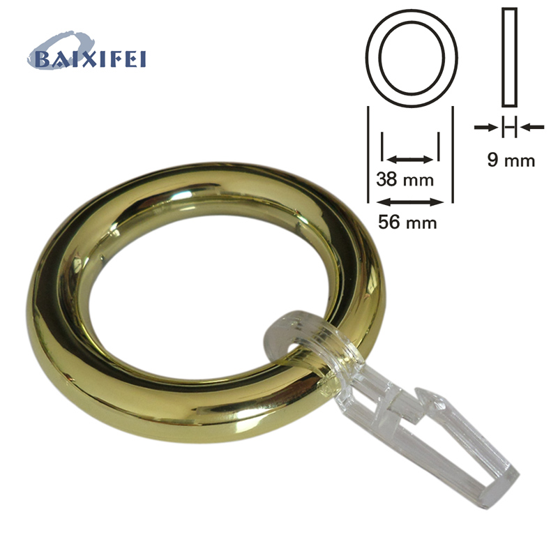 20 Stks D56mm Plastic Ring en Haak, Gordijnroede Ringen voor Raamdecoratie