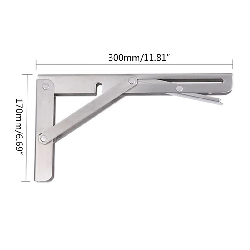 2Pcs Folding Heavy Duty Shelf-Bracket Bench Table Folding Shelf or Bracket T5UA