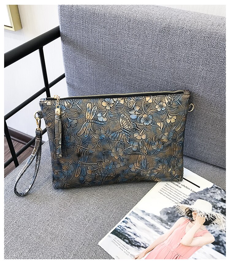 Womens Bags Handbags Floral Large Clutch Purses and Handbags Faux Leather Ipad Fit Long Strap Women Messenger Envelop Shoulder B: yellow