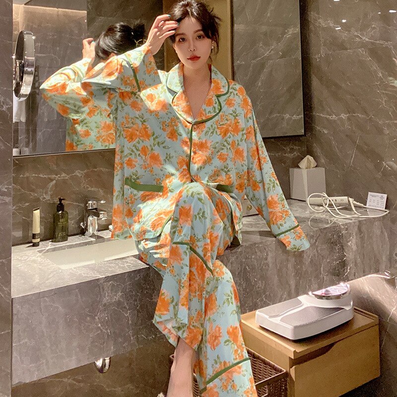 Pyjama princesse en dentelle et soie glacée pour femme, joli ensemble, Style Court, peut être porté à l&#39;extérieur, vêtements de maison, printemps et été, 2022
