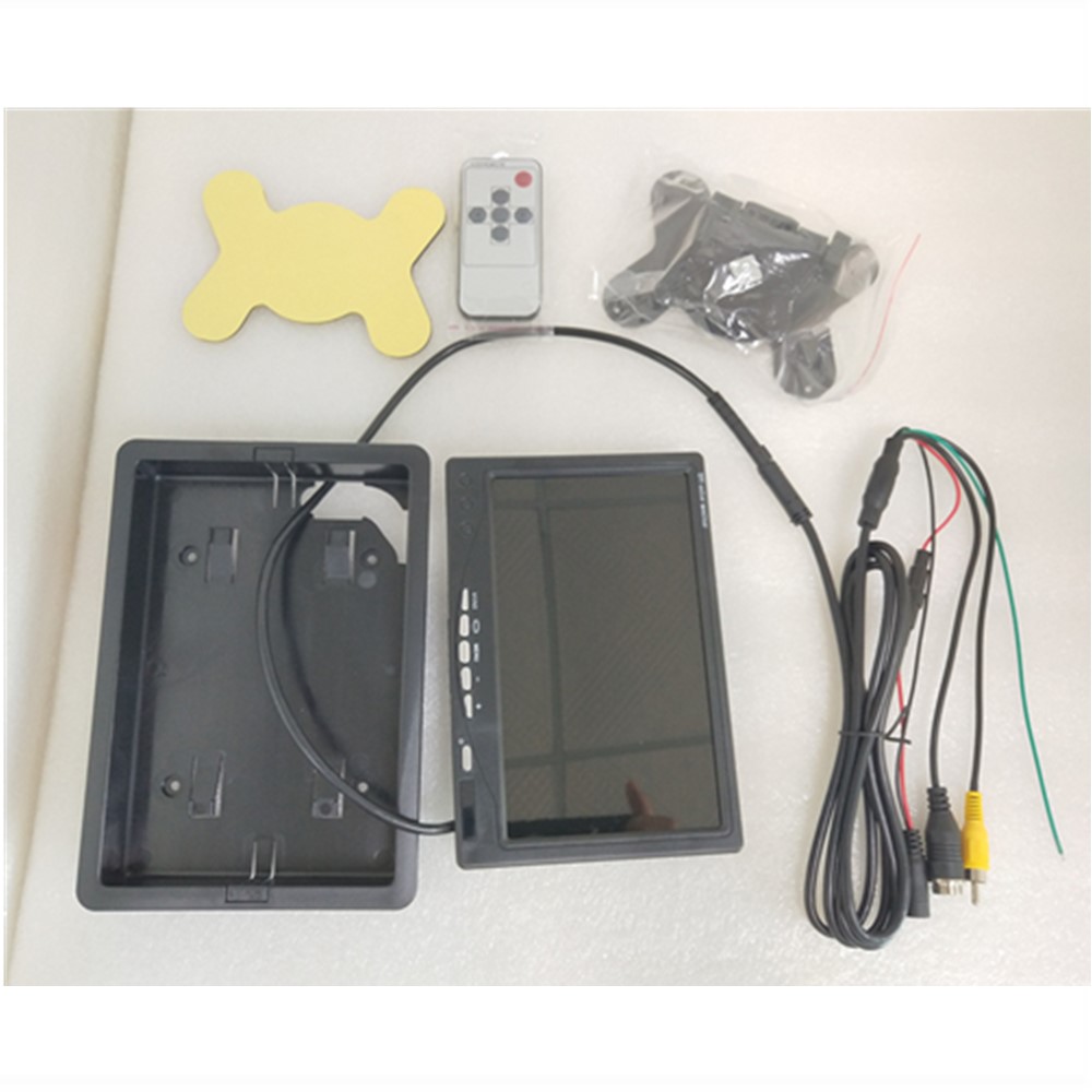 Car 7 inch 4 split display 4 channel video input monitor Family bus truck monitor display