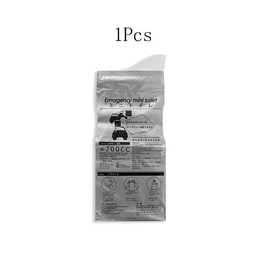 Urinpåsar för utomhusbruk (700ml (1/8/12/20- pack) - bärbar engångstoalett för camping, resor, trafikstockningar - unisex: Silver-