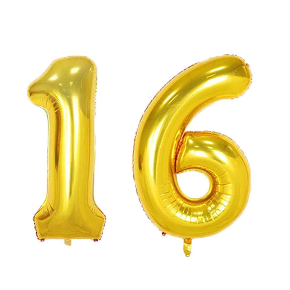 40 pulgadas 10 11 12 13 14 15 16 17 18 19 Globo Oro rosa Plata 10.o 11.o 12 13 14o 15o Decoración de de cumpleaños Globos