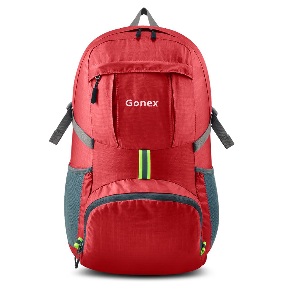 Gonex 35L Reisen Rucksack draussen Gepäck Tasche Faltbare Camping lässig Rucksäcke Daypack Für Schule Reise Wandern Ich bin Freien