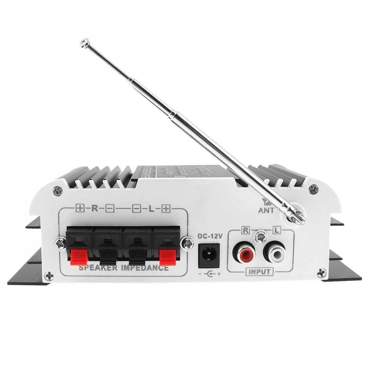 HIFI Car Audio Power Amplifier 2 Channel FM Radio Digital Player Sound Stereo Amplifier Support SD USB DVD MP3 Input
