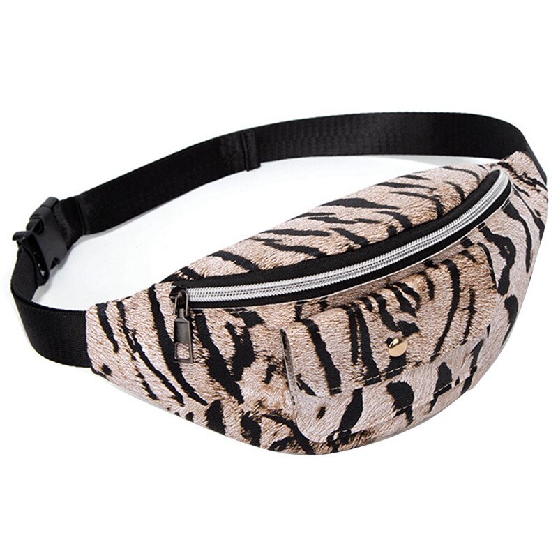 Riñonera de leopardo para mujer, bolso de hombro versátil con personalidad, para el pecho, sin monedero, para teléfono móvil: Albaricoque