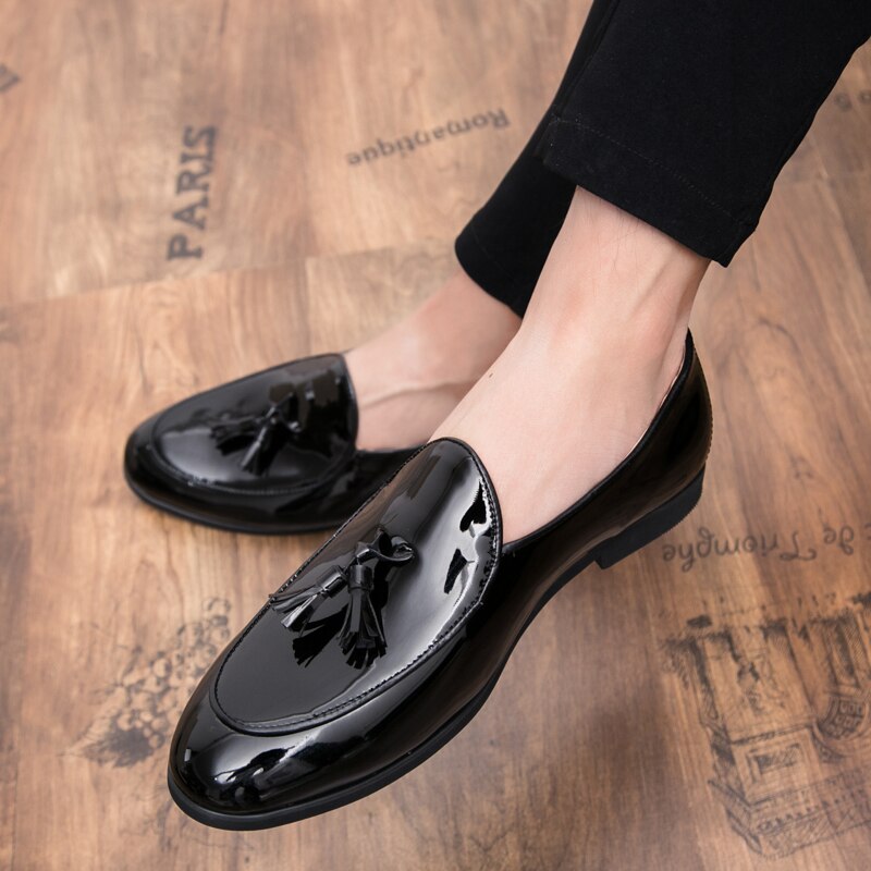 Mocassins d&#39;extérieur en cuir pour hommes, chaussures de conduite en bateau, respirantes, à pompon, de fête, grande taille 47 a4