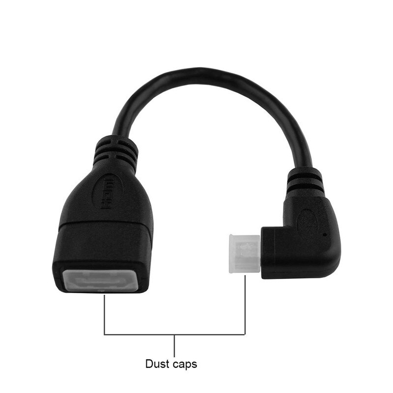 Micro Hdmi-Compatibel Male Naar Hdmi-Compatibel Vrouwelijke Adapter Kabel Links Hoek 90 Graden Hdmi Converter Code Voor hdtv Projector