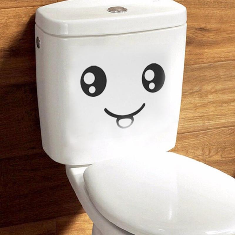 Smile badrum väggdekor toalett dekoration vattentät dekorativ klistermärke vägg affisch för toalett dekor dekaler  a4 k 0
