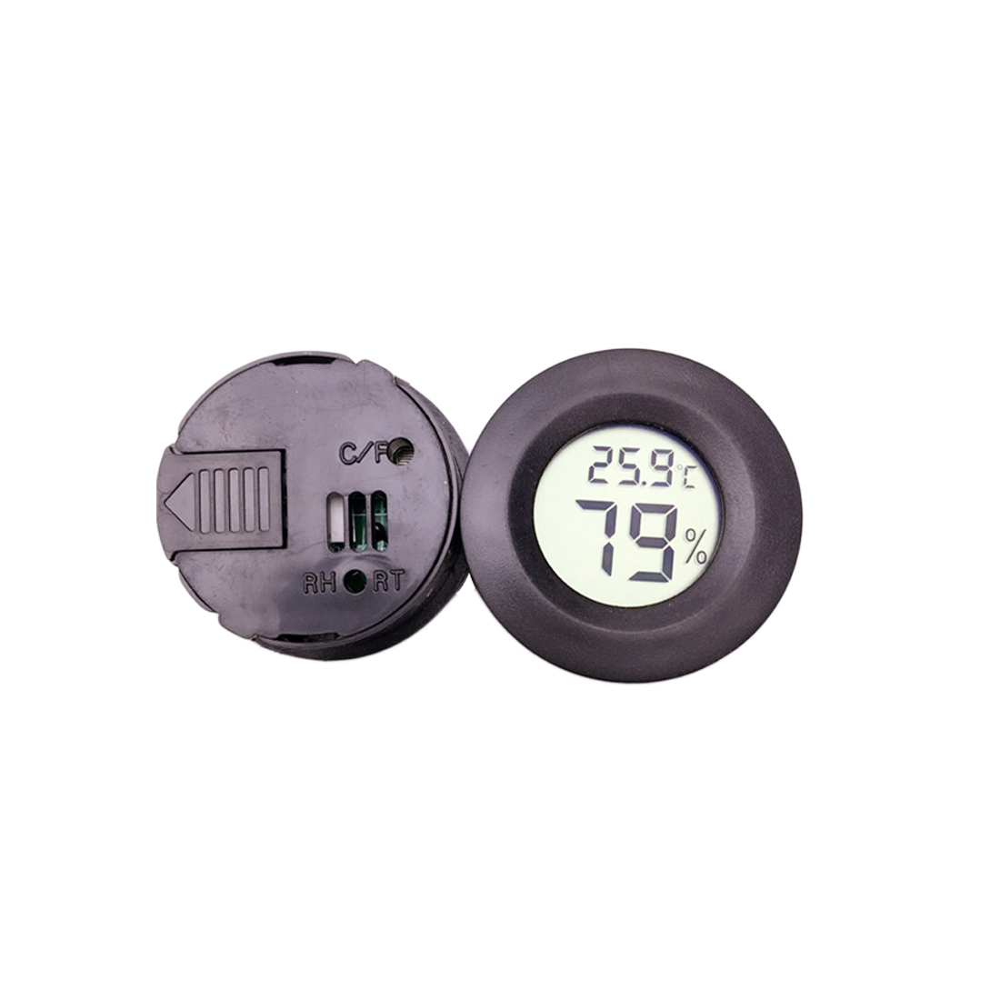 LCD Digital Thermometer Hygrometer Thermostat Kühlschrank Gefrierschrank Tester Temperatur Feuchtigkeit Meter Detektor Thermograph Haustier Auto Auto: Orange
