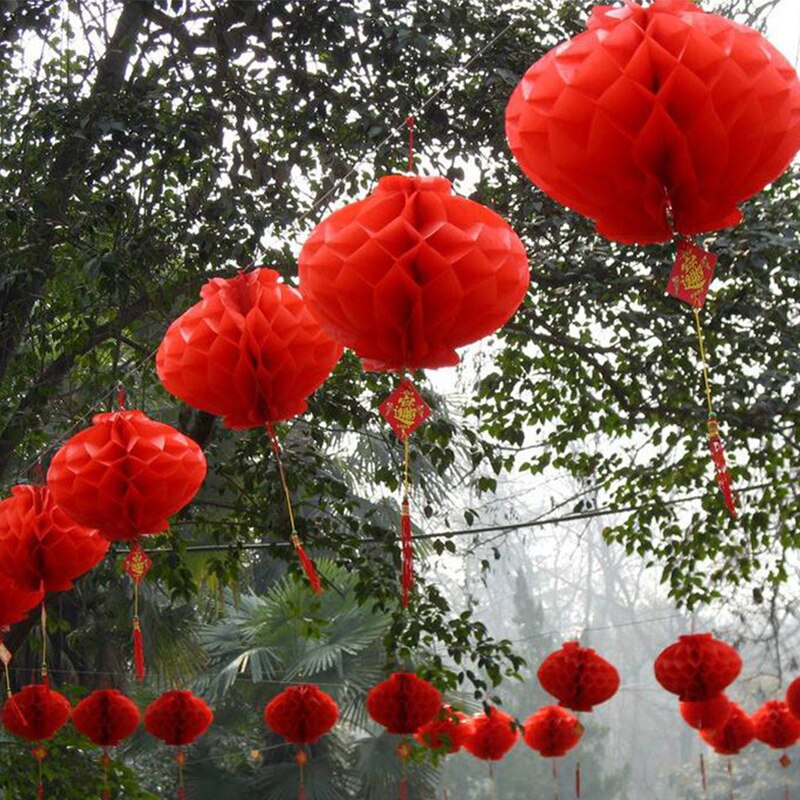 1pcs year 2022 paper lantern chinese festival red lantern pendant Christmas Decorations for home Ornaments Lanterns