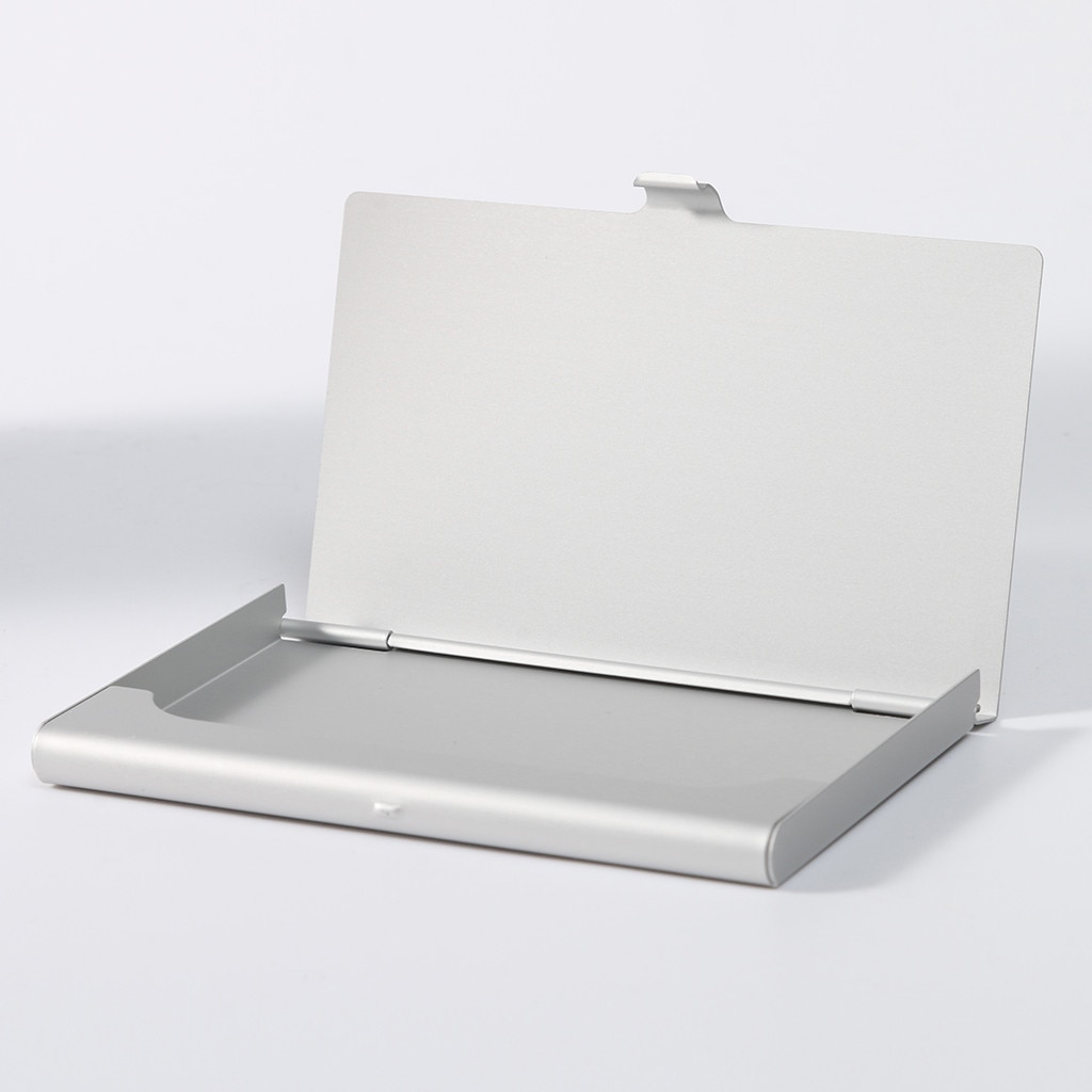 Casual Business Card Case Stainless Steel Aluminum Holder Metal Box Cover Credit Business Card Holder Metal Wallet D2: I