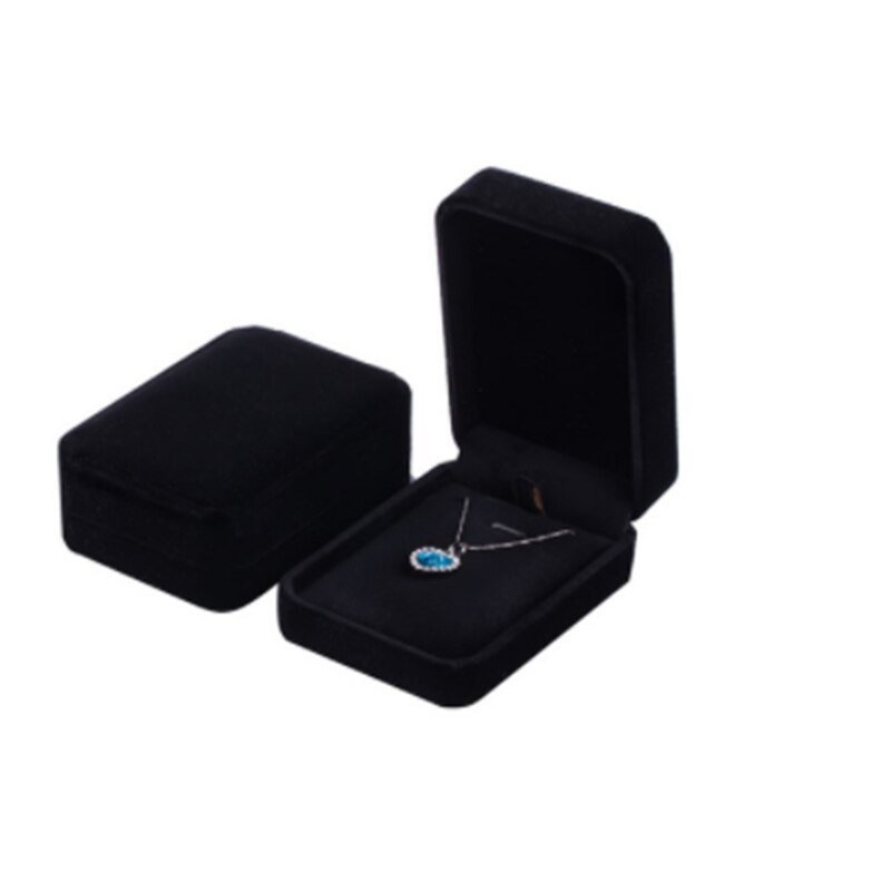 Wedding Jewelry Storage Case Amazing Red Velvet Ring Earrings Necklace Pendant Bracelet Storage Organizer Box: Clear
