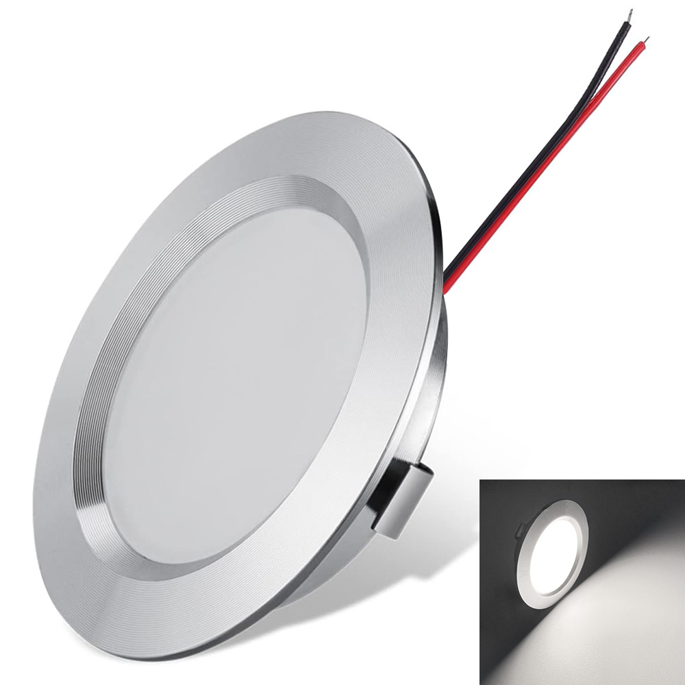 12V RV intérieur camping-car lecture toit lumières encastré LED plafonniers panneau camping-car RV plafonnier caravane bateau Downlights: Bleu / 4300k