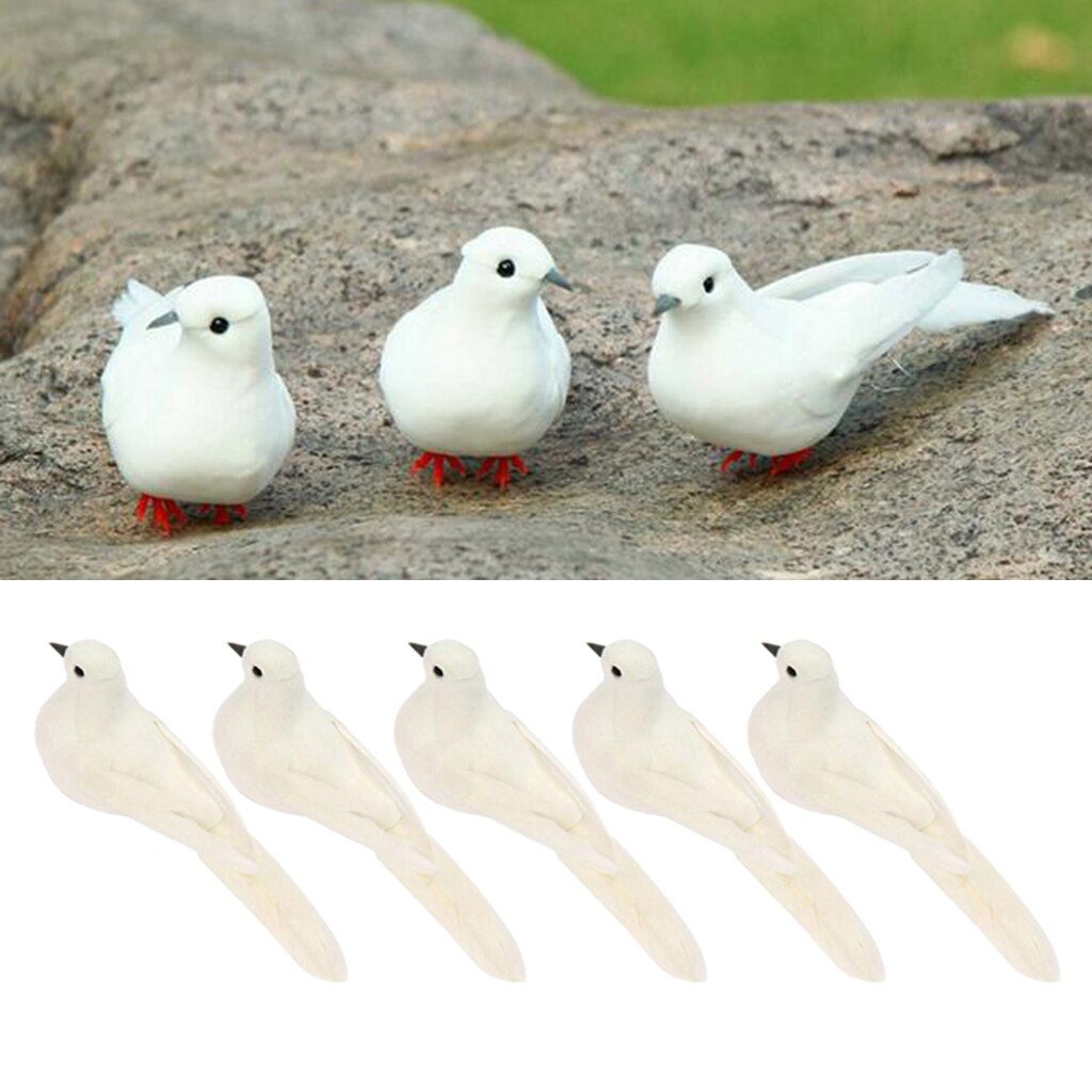 5 stk håndlavet pigeongarden græsplæne dekor ornament figurer kunst håndværk