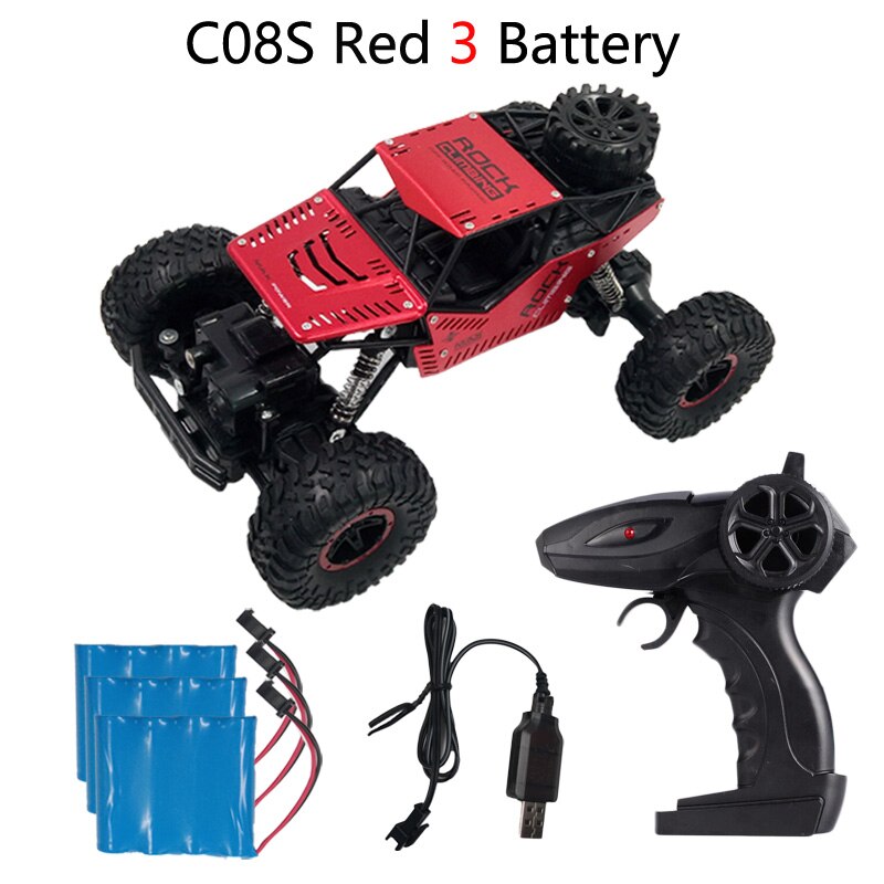 C08S Afstandsbediening Speelgoed Rc Auto 1:16 4WD Klimmen Auto Bigfoot Auto Off-Road Voertuig Speelgoed Voor Kinderen dubbele Motoren