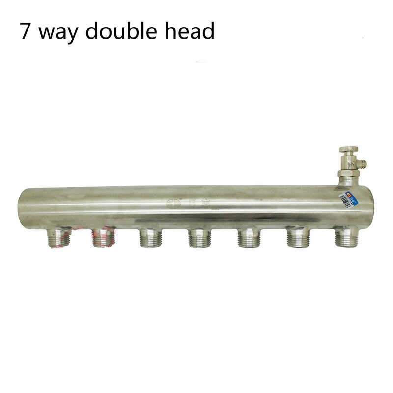 Dobbelthovedet rustfrit stål manifold gulvvarme manifold gulvvarme manifold vand manifold 2-7 vejs