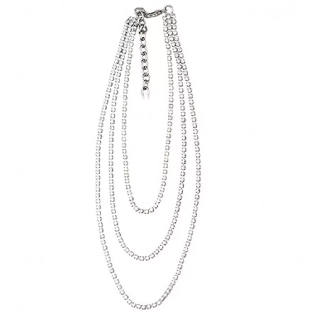 Stonefans Multilayer Crystal Chain Anklet Sexy Women High Heel Shoe Simple Foot Ankle Foot Jewelry Leg Chain Decoration