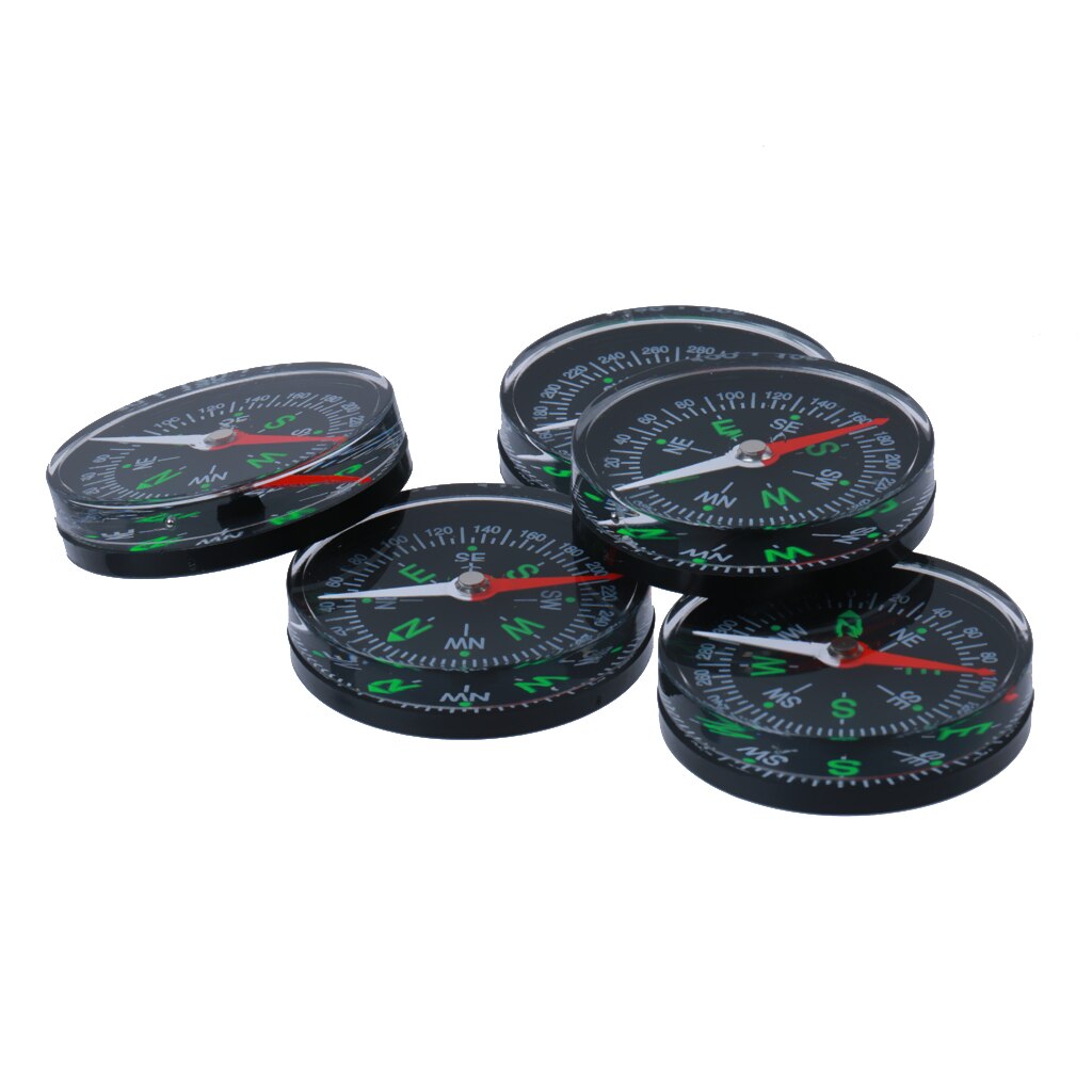 5pcs Compass Pocket Compass Outdoor Outdoor Hiking Trekking Survival Tool