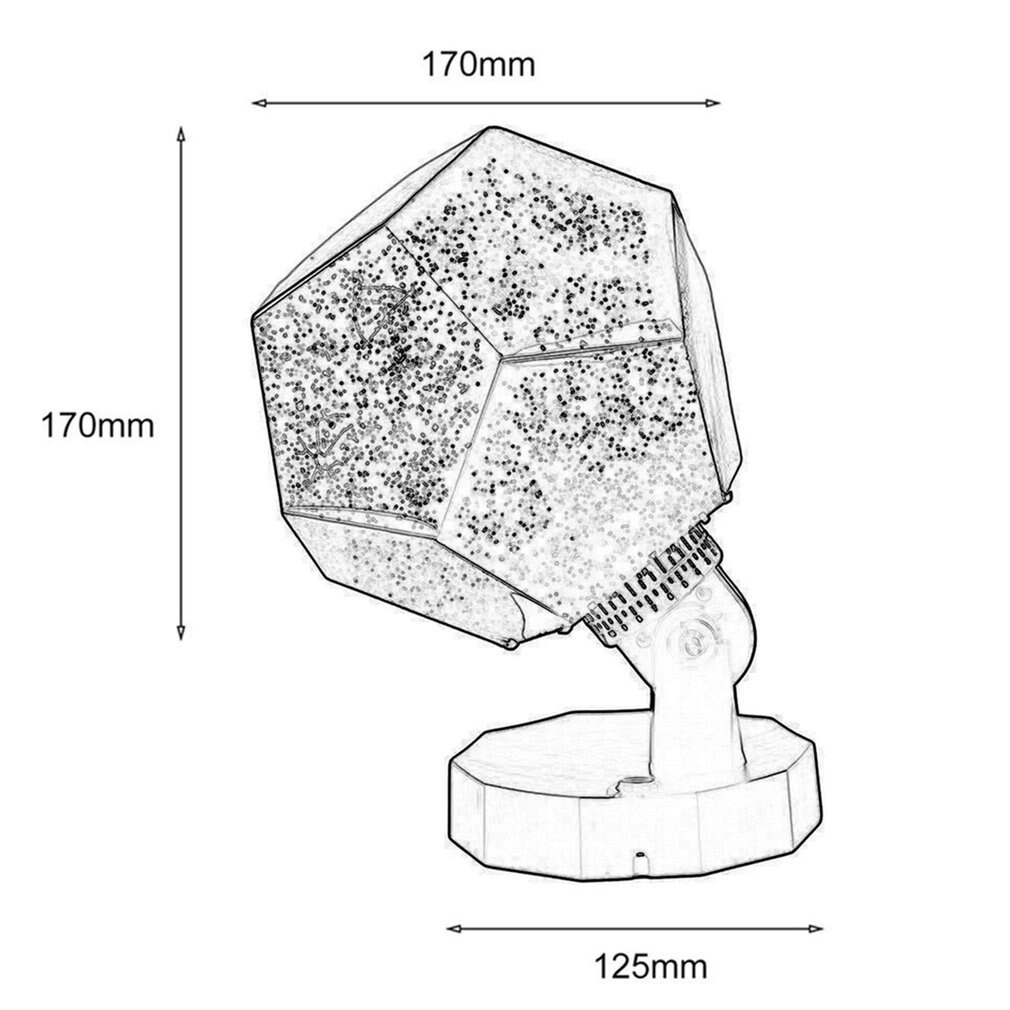 Celestial Star Astro Sky Cosmos Night Light Projector Lamp Starry Bedroom Romantic Home Decor Xmas Mirror