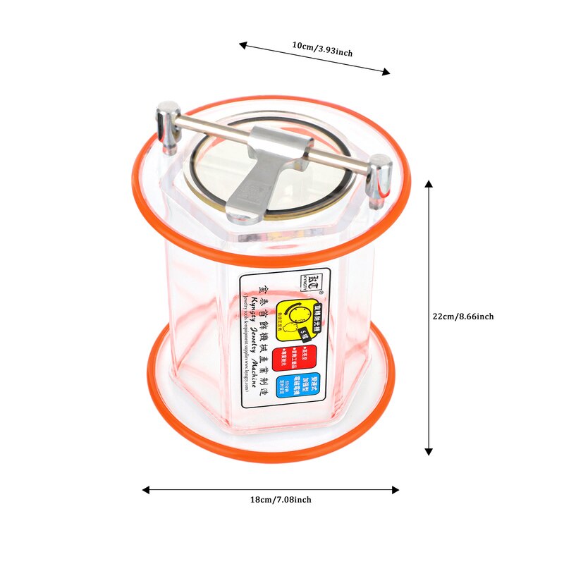 Tonneau/seau rotatif pour gobelet KT-6808, polisseuse de bijoux, capacité de 3kg