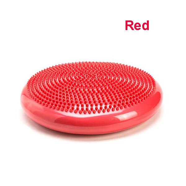 PVC Inflatable Fitness Ball Yoga Massage Cushion Mat Yoga Half Ball Physical Exercise Point Massage Stepping Balance Cushion Mat: Red
