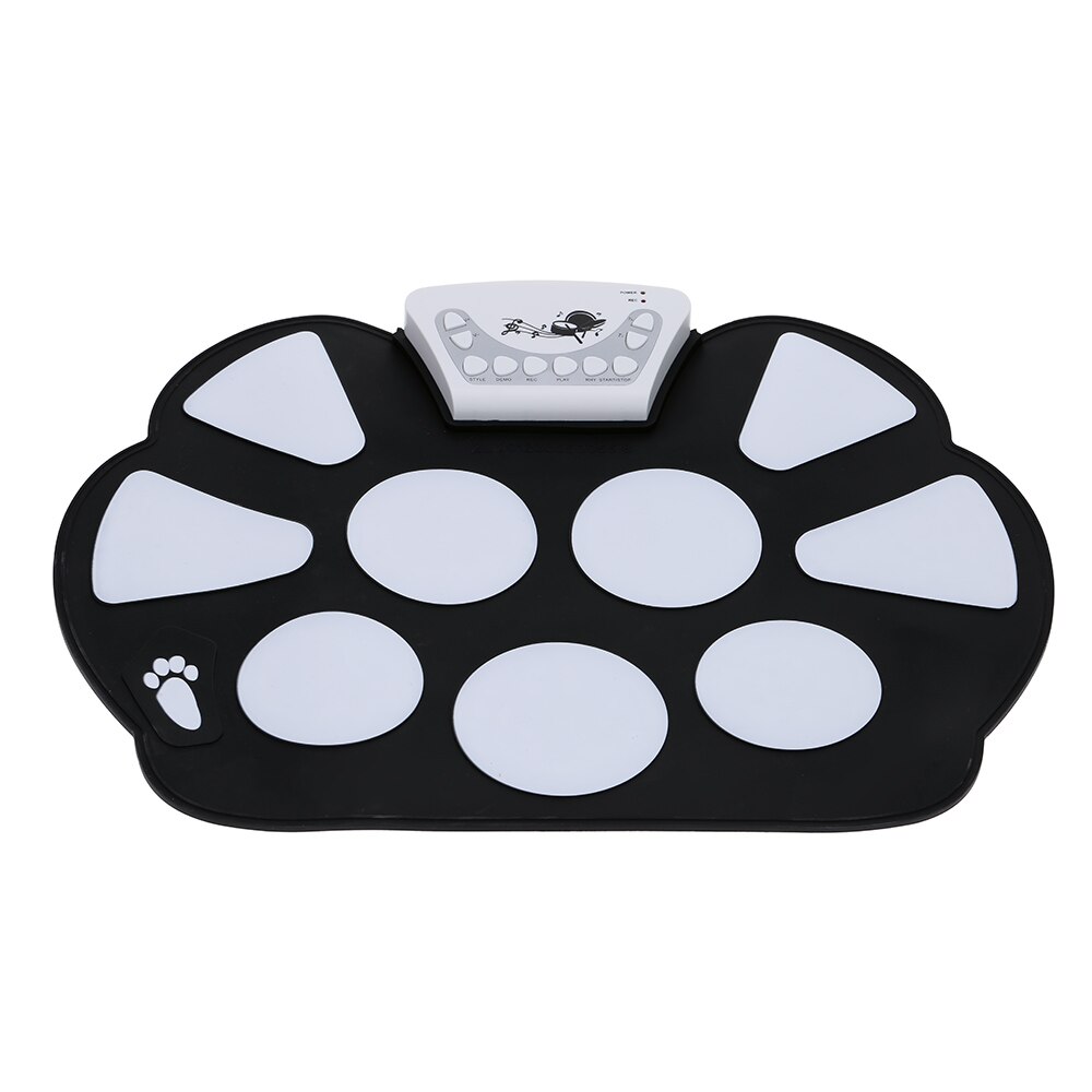 Portable Electronic Roll up Drum Pad Kit Silicon Foldable with Stick